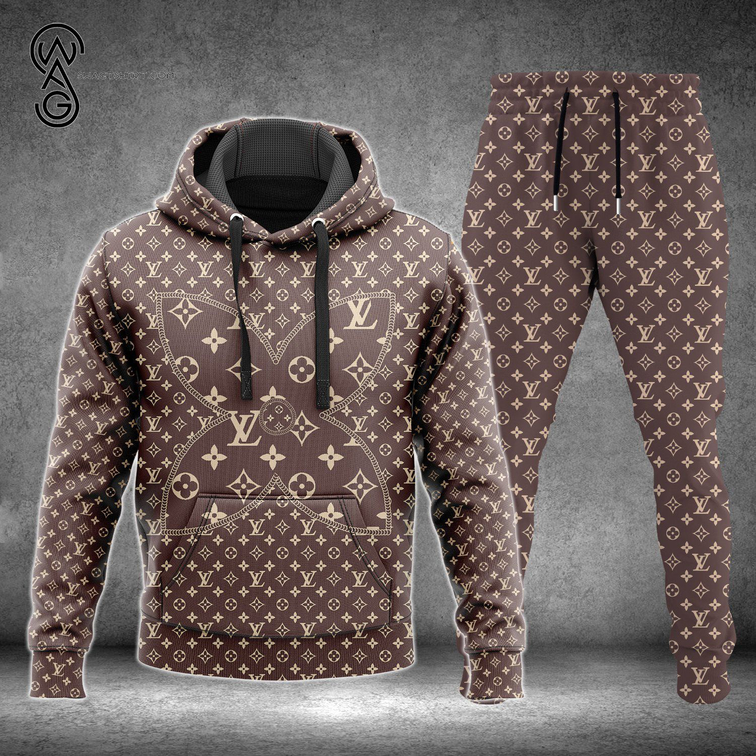Louis Vuitton Monogram Full Print Hoodie And Pants Louis Vuitton Monogram Full Print Hoodie And Pants