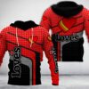 Love’S Polka Dot Pattern Red Black 3D Hoodie