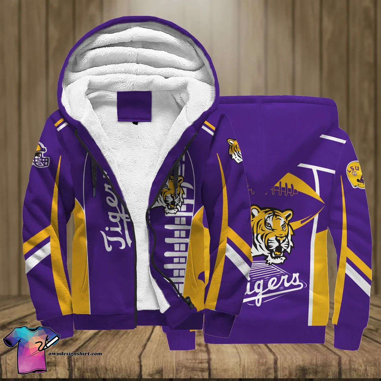 Lsu Tigers Football Team Full Print Fleece Hoodie Lsu Tigers Football Team Full Print Fleece Hoodie