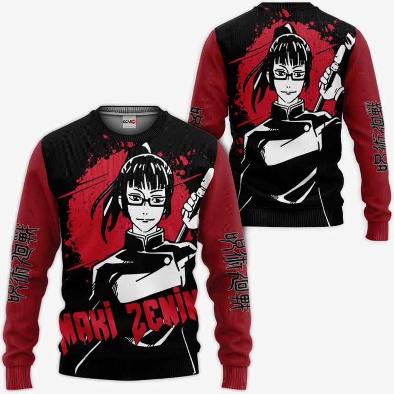 Maki-Zenin-Custom-Jujutsu-Kaisen-Anime-3D-Hoodie-Bomber-Jacket-2