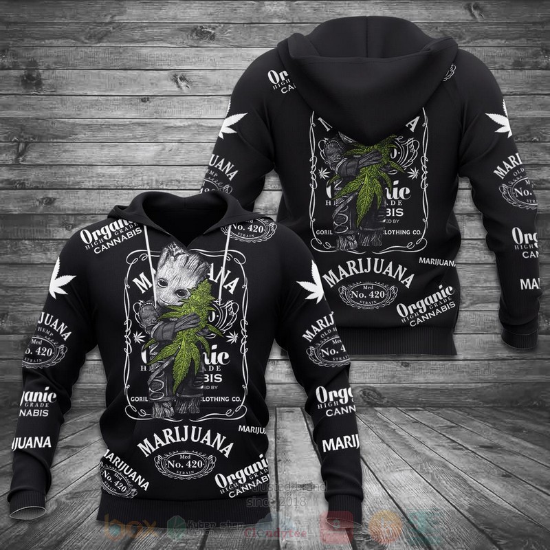 Marijuanas And Groot 3D Hoodie Marijuanas And Groot 3D Hoodie