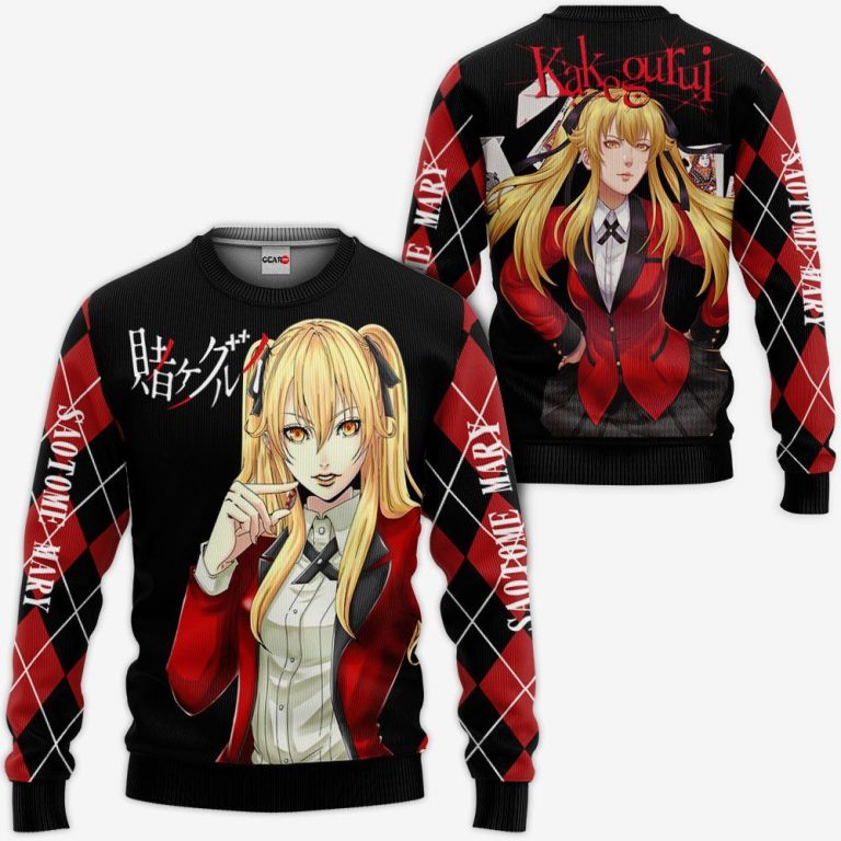 Mary-Saotome-Kakegurui-Anime-3D-Hoodie-Bomber-Jacket-2
