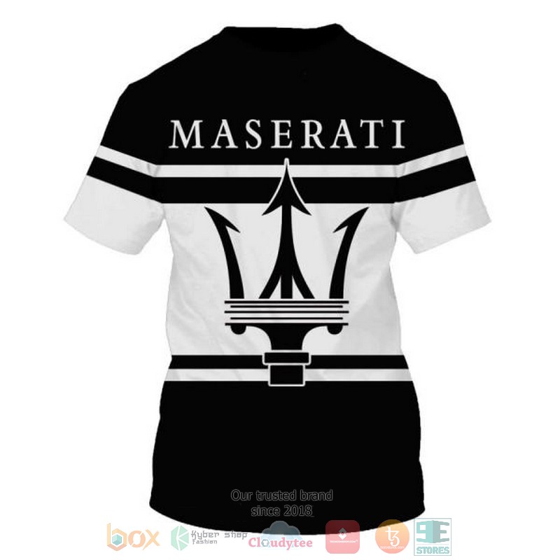 Maserati Black White 3D Shirt Maserati Black White 3D Shirt