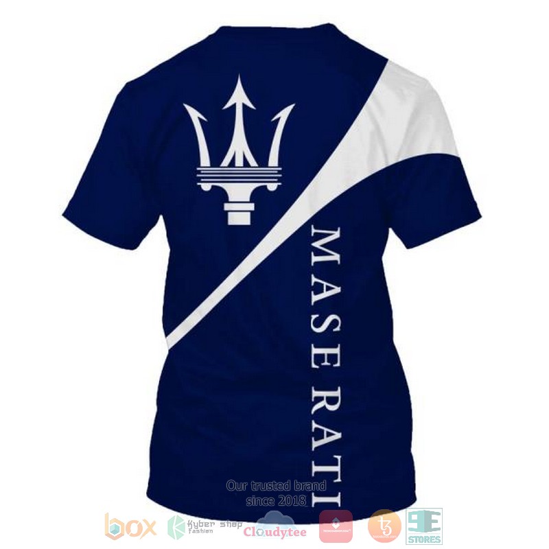 Maserati Blue White 3D Shirt Maserati Blue White 3D Shirt
