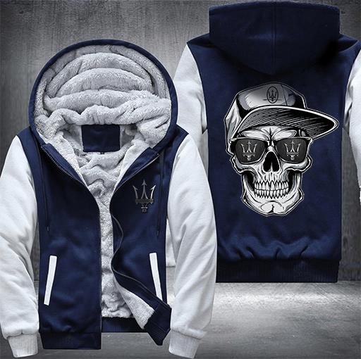 Maserati Skull Fleece Hoodie Jacket Maserati Skull Fleece Hoodie Jacket