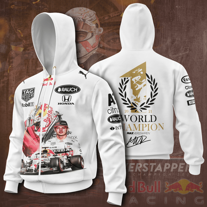 Max Verstappen World Champion Redbull White 3D Shirt Max Verstappen World Champion Redbull White 3D Shirt