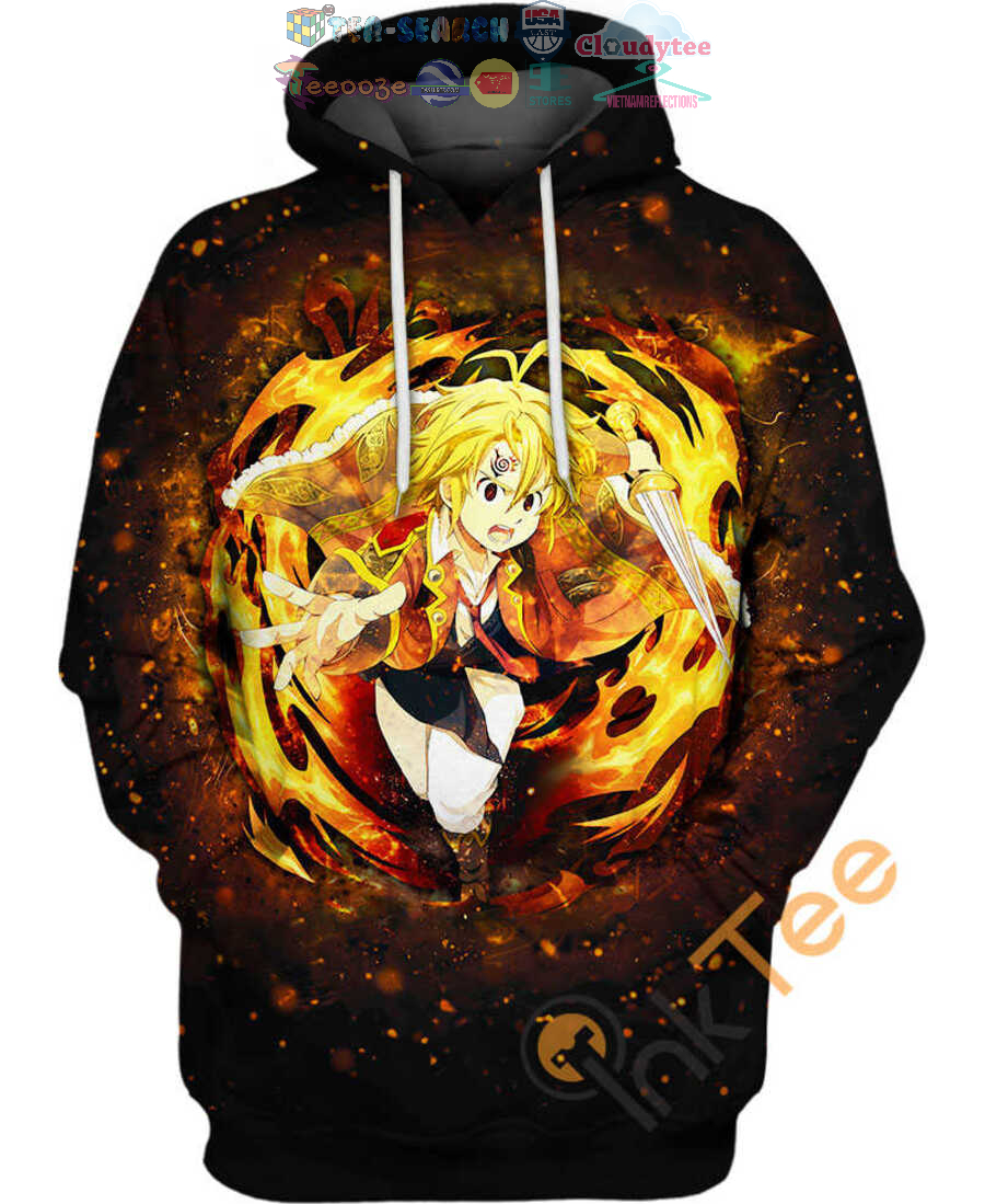Meliodas Fire The Seven Deadly Sins Hoodie 3D Meliodas Fire The Seven Deadly Sins Hoodie 3D
