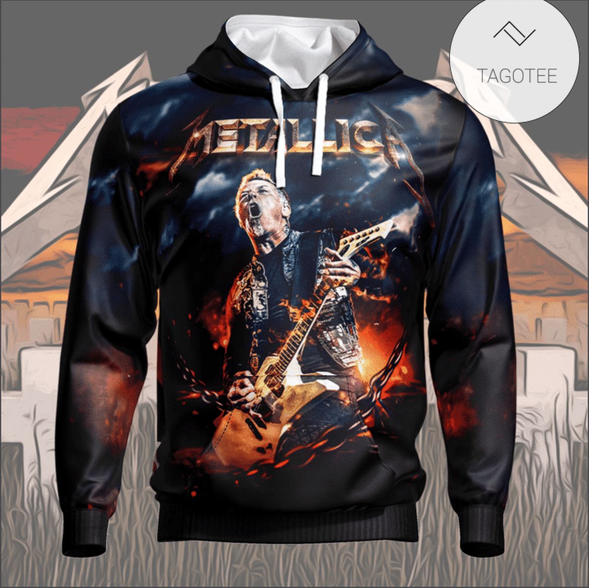 Metallic Metal Rock Band Hoodie Metallic Metal Rock Band Hoodie
