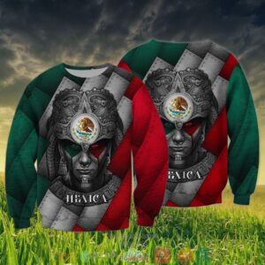 Mexican Aztec Warrior Mexica Coat Of Arms 3D Shirt