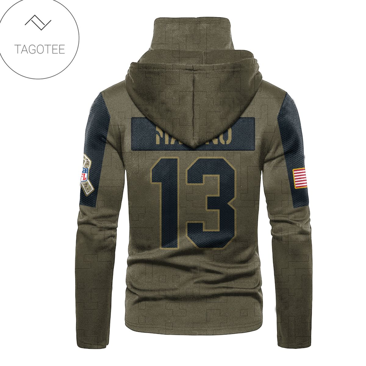 Miami Dolphins Number 13 Mask Hoodie Miami Dolphins Number 13 Mask Hoodie