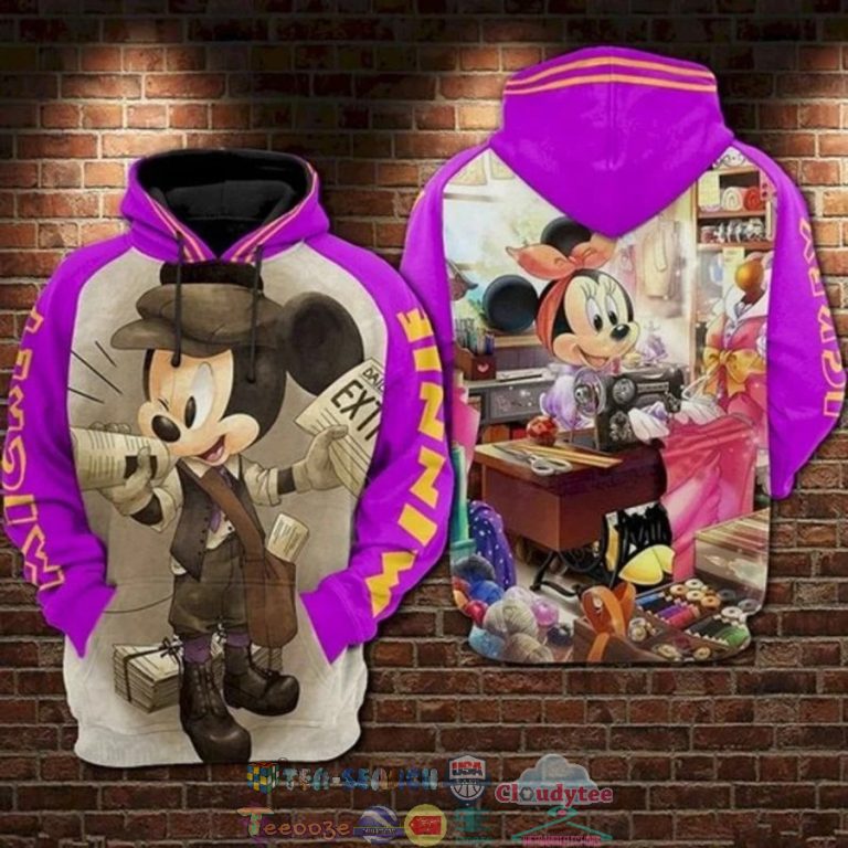 Mickey-Mouse-Newspaper-Minnie-Mouse-Sewing-3D-Hoodie-2