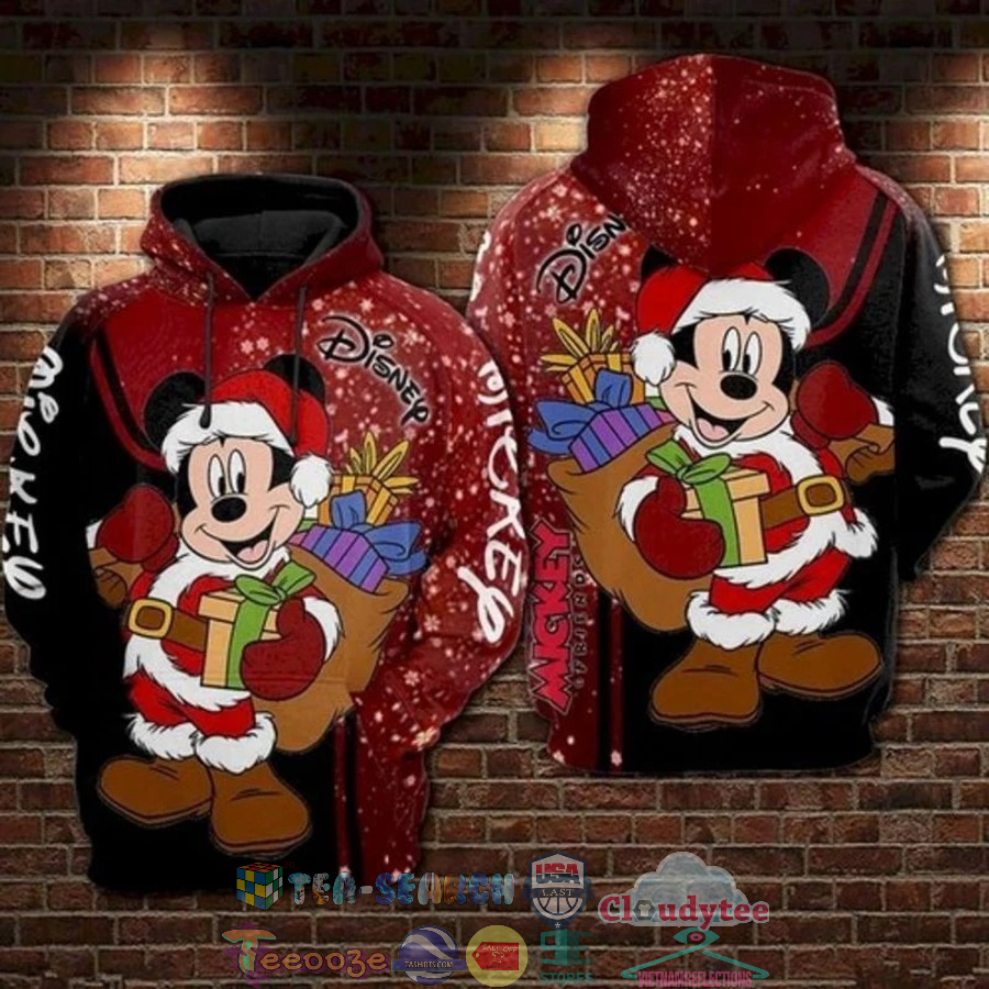 Mickey Santa Claus Christmas 3D Hoodie Mickey Santa Claus Christmas 3D Hoodie