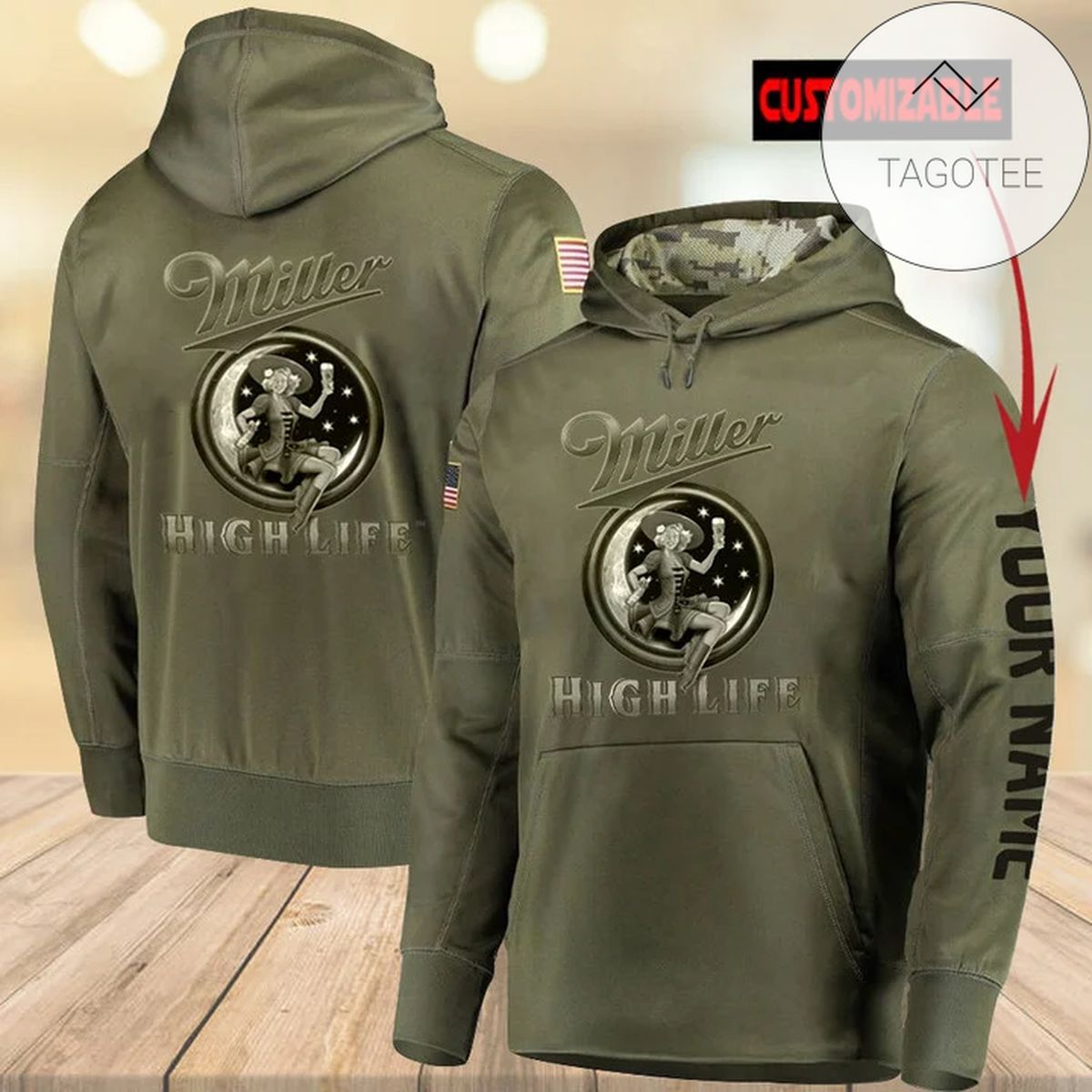 Miller High Life All Over Print Hoodie Miller High Life All Over Print Hoodie