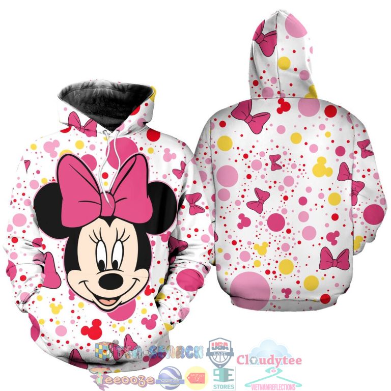 Minnie-Pink-Polkadot-Pattern-Disney-Hoodie-3D-2