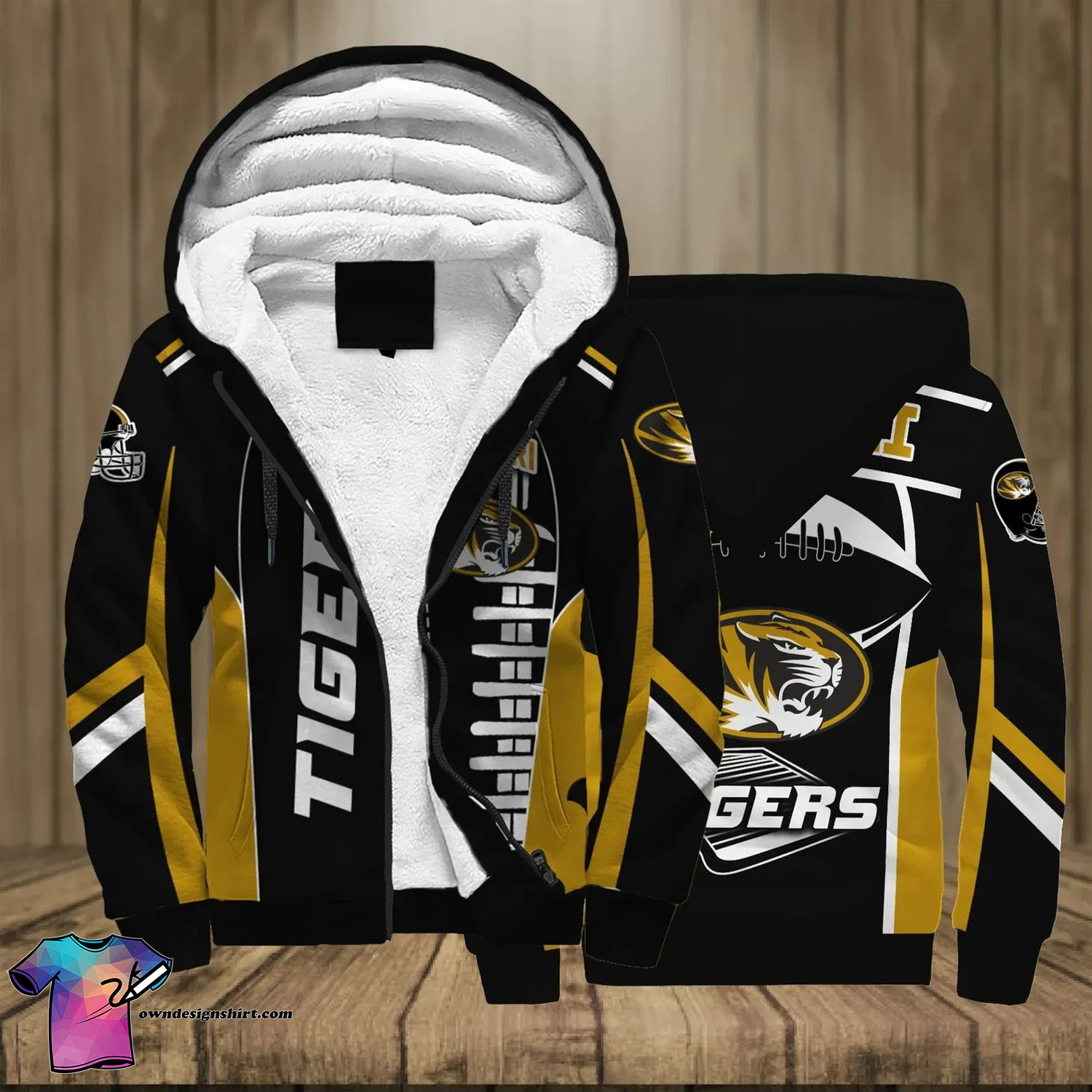 Missouri Tigers Football Team Full Print Fleece Hoodie Missouri Tigers Football Team Full Print Fleece Hoodie