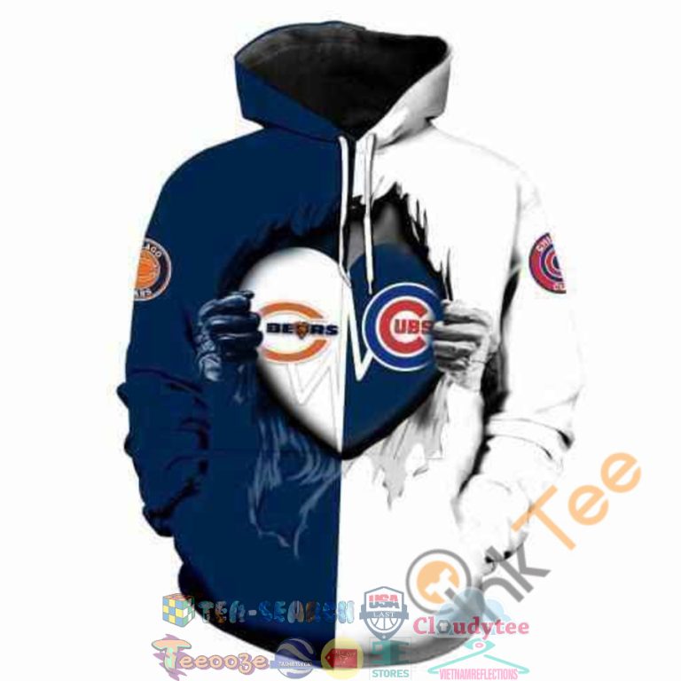 Mlb-Chicago-Cubs-Nfl-Chicago-Bears-Ripped-Heart-Hoodie-3D-1