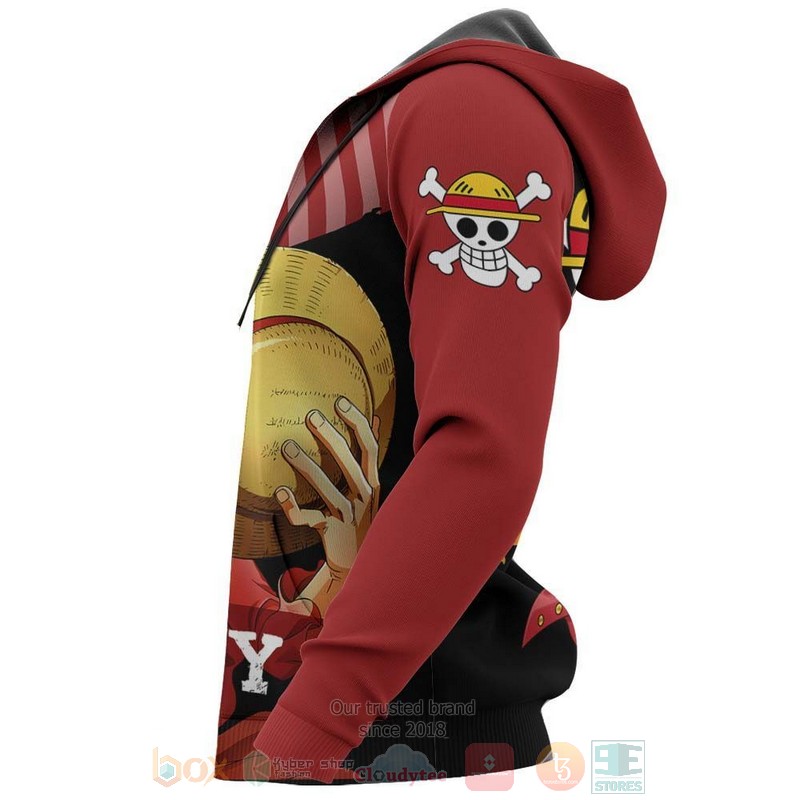 Monkey D Luffy One Piece Anime 3D Hoodie Monkey D Luffy One Piece Anime 3D Hoodie