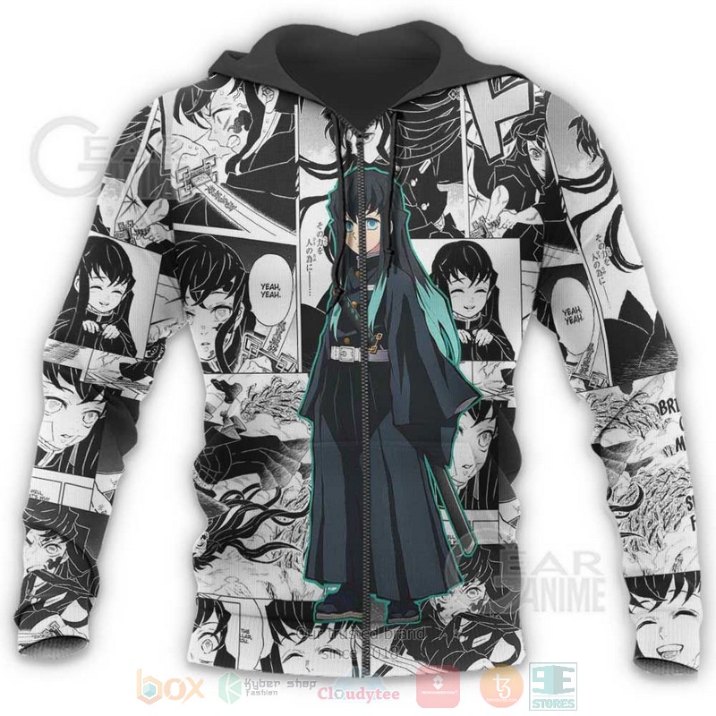Muichiro Tokito Kimetsu Anime-Manga 3D Hoodie Muichiro Tokito Kimetsu Anime-Manga 3D Hoodie
