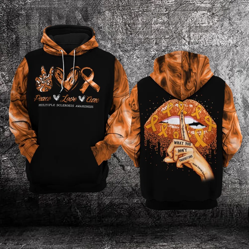 Multiple Sclerosis Awareness Don’T Judge What You Don’T Understand 3D Hoodie- Limited Edition Multiple Sclerosis Awareness Don’T Judge What You Don’T Understand 3D Hoodie- Limited Edition