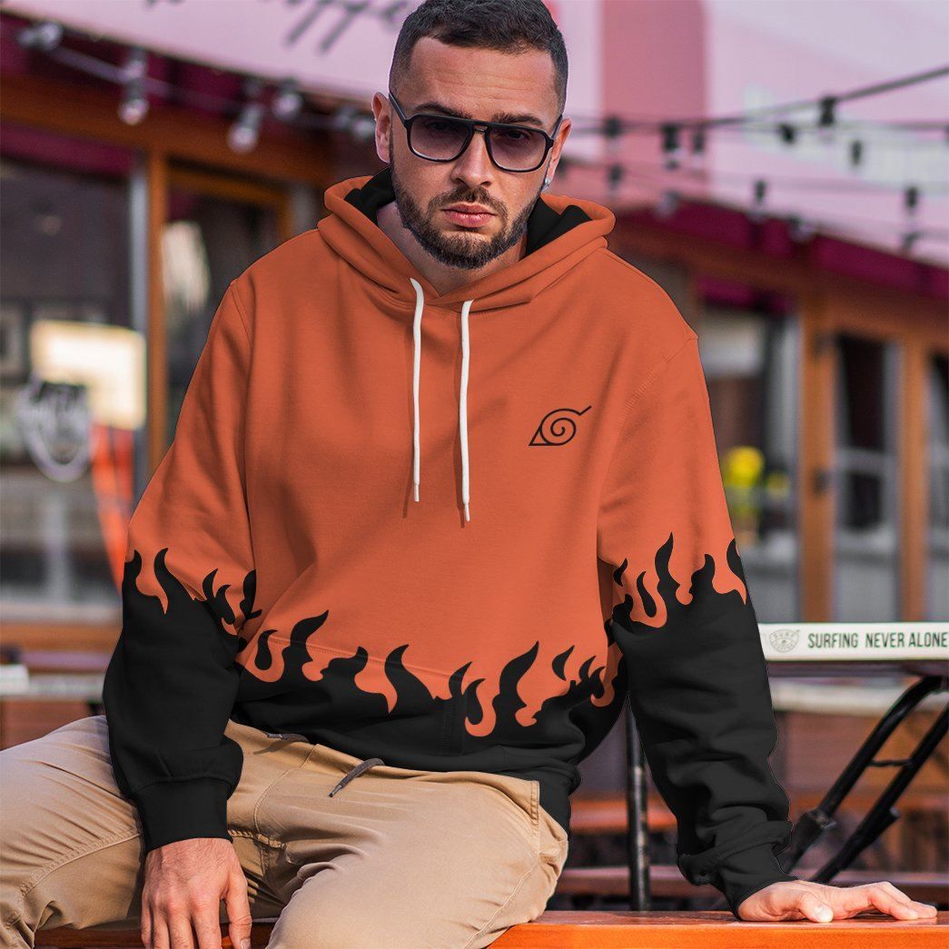 Naruto Light Pink 3D Hoodie Naruto Light Pink 3D Hoodie