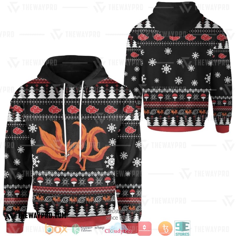 Naruto Nine-Tailed Christmas Ugly Pattern Hoodie Naruto Nine-Tailed Christmas Ugly Pattern Hoodie