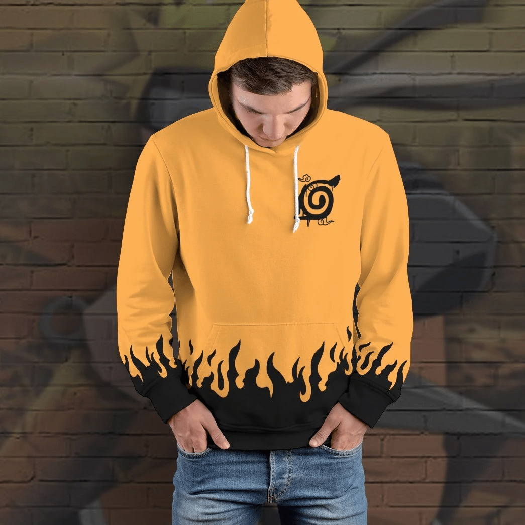 Naruto Orange 3D Hoodie Naruto Orange 3D Hoodie