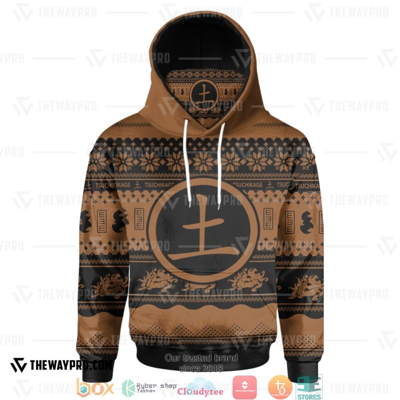 Naruto Tsuchikage Ugly Pattern Snood Hoodie Naruto Tsuchikage Ugly Pattern Snood Hoodie