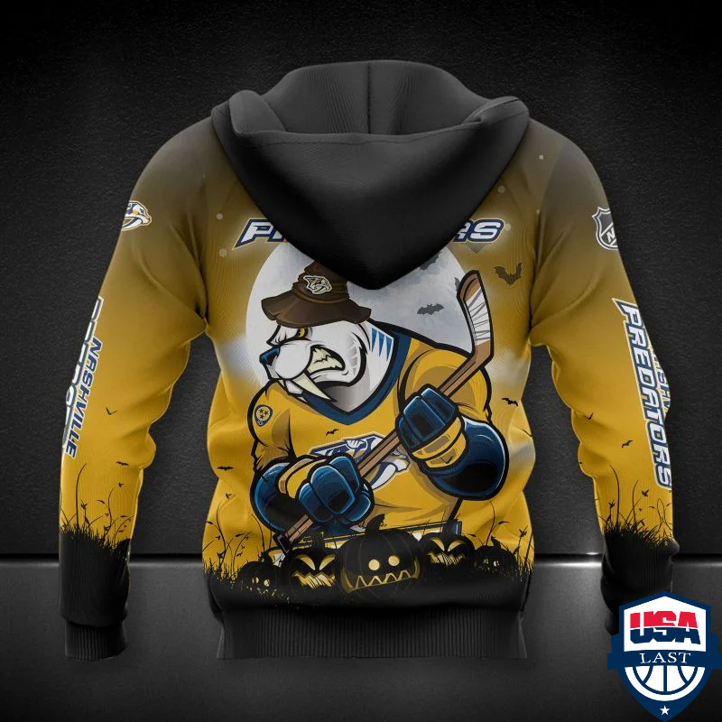 Nashville Predators Nhl Haloween All Over Printed Hoodie Nashville Predators Nhl Haloween All Over Printed Hoodie