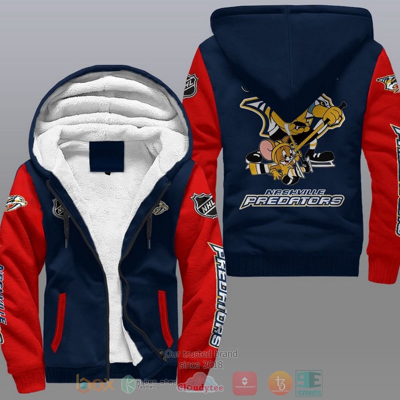 Nashville Predators Nhl Tom And Jerry Fleece Hoodie Nashville Predators Nhl Tom And Jerry Fleece Hoodie