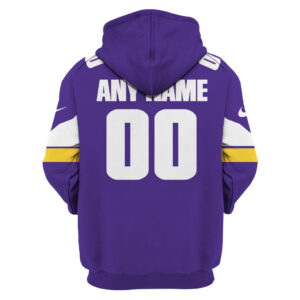 National Football League Team Minnesota Vikings Personalized 3D Hoodie