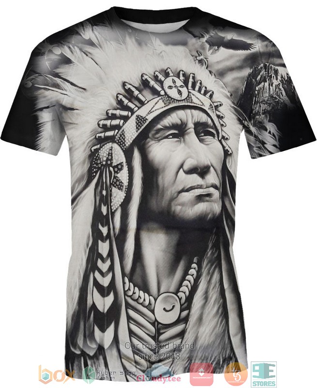 Native-American-Black-White-3D-Shirt-Hoodie-2