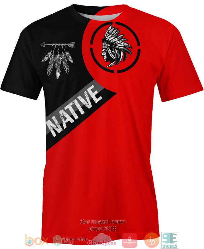 Native-American-Red-Black-3D-Shirt-Hoodie-2