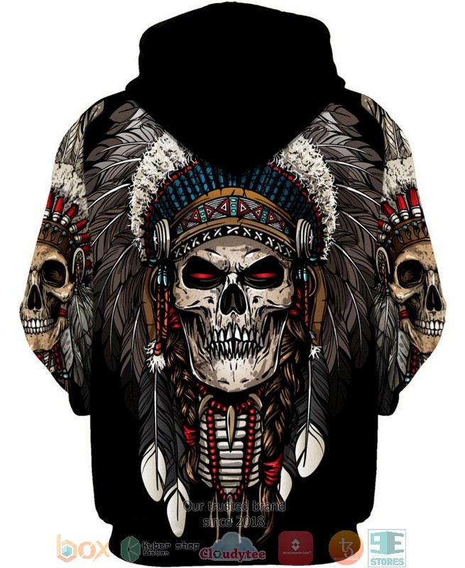 Native American Skull 3D Hoodie Native American Skull 3D Hoodie