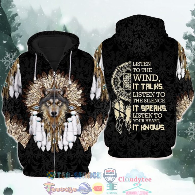 Native-American-Wolf-Listen-To-The-Wind-It-Talks-3D-Hoodie-3