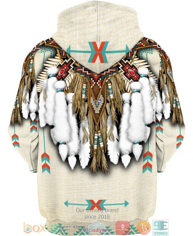 Native Dreamcatcher Patterns White 3D Hoodie Native Dreamcatcher Patterns White 3D Hoodie