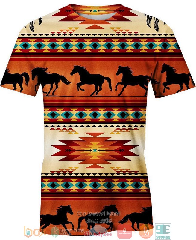 Native-Horse-Pattern-3D-Shirt-Hoodie-2