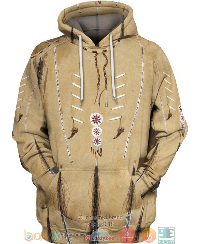 Native-Light-Brown-3D-Hoodie-1
