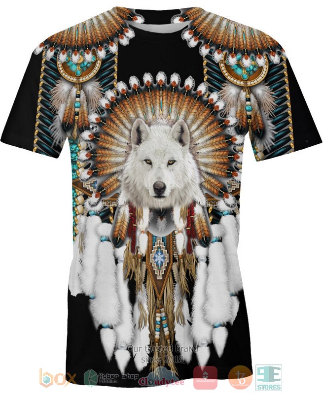 Native-Wolf-Black-3D-Shirt-Hoodie-2