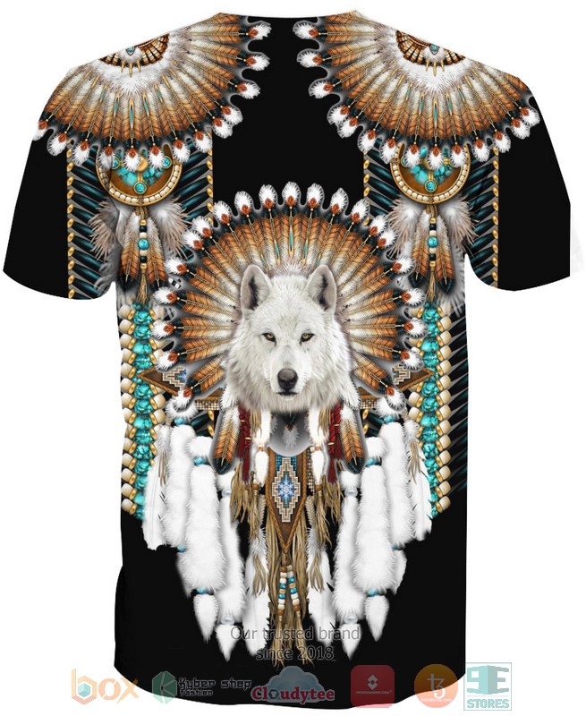 Native Wolf Black 3D Shirt Native Wolf Black 3D Shirt