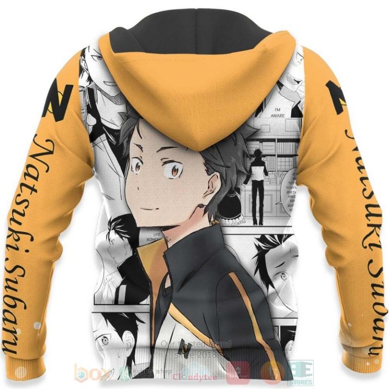 Natsuki-Subaru-ReZero-Kara-Hajimeru-Isekai-Seikatsu-Anime-3D-Hoodie-Bomber-Jacket-3