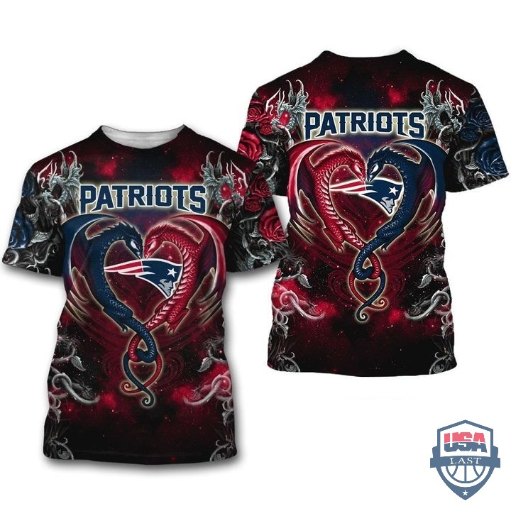 New England Patriots Dragon Nfl 3D Hoodie T-Shirt New England Patriots Dragon Nfl 3D Hoodie T-Shirt