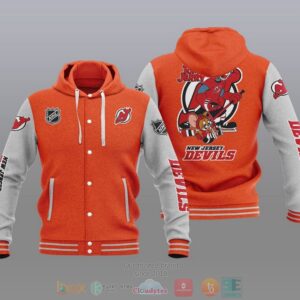 New Jersey Devils Nhl Tom And Jerry Baseball Hoodie Jacket