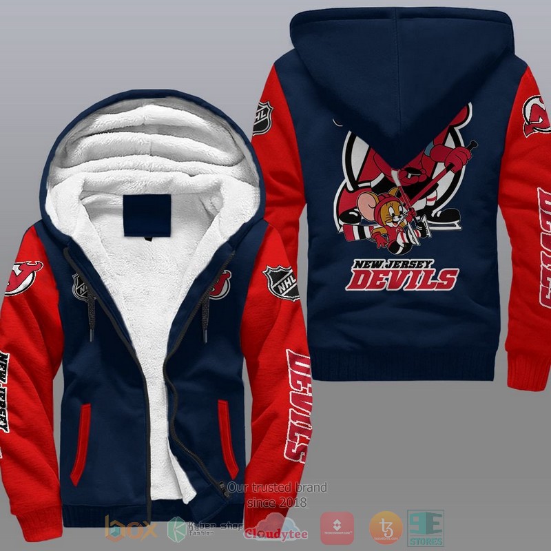 New Jersey Devils Nhl Tom And Jerry Fleece Hoodie New Jersey Devils Nhl Tom And Jerry Fleece Hoodie