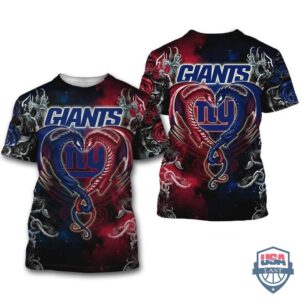 New York Giants Dragon Nfl 3D Hoodie T-Shirt