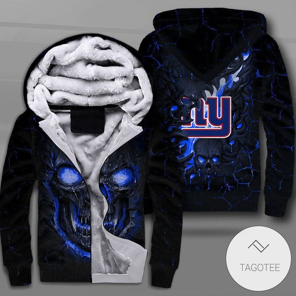 New York Giants Lava Skull Zipper Fleece Hoodie New York Giants Lava Skull Zipper Fleece Hoodie