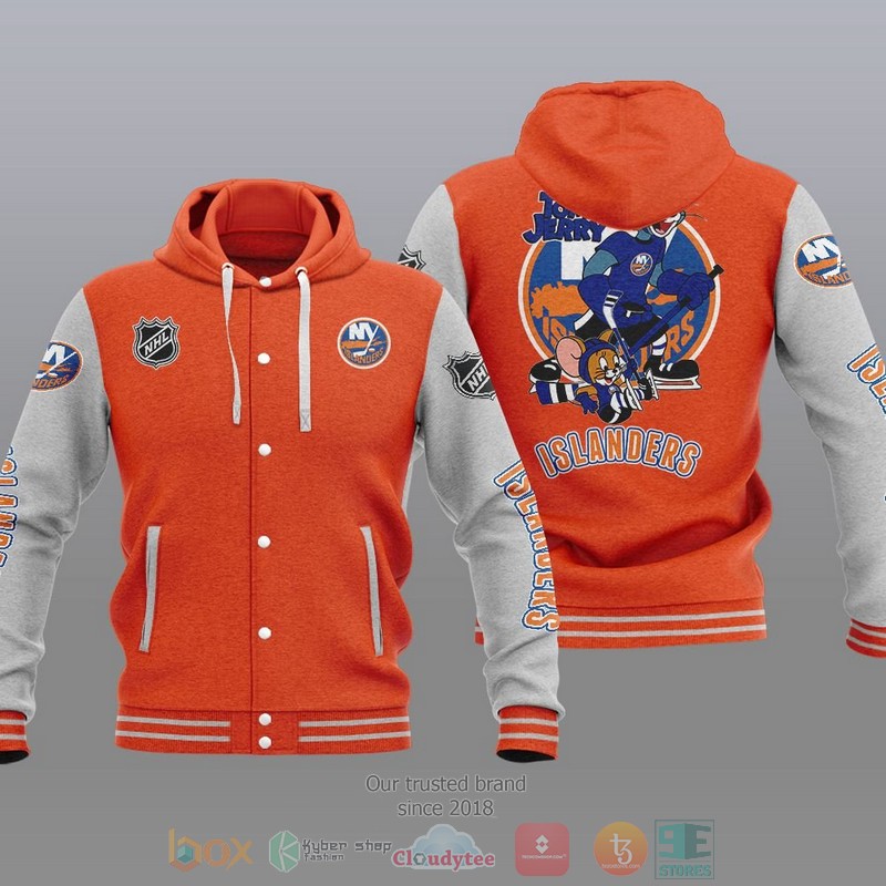 New York Islanders Nhl Tom And Jerry Baseball Hoodie Jacket New York Islanders Nhl Tom And Jerry Baseball Hoodie Jacket