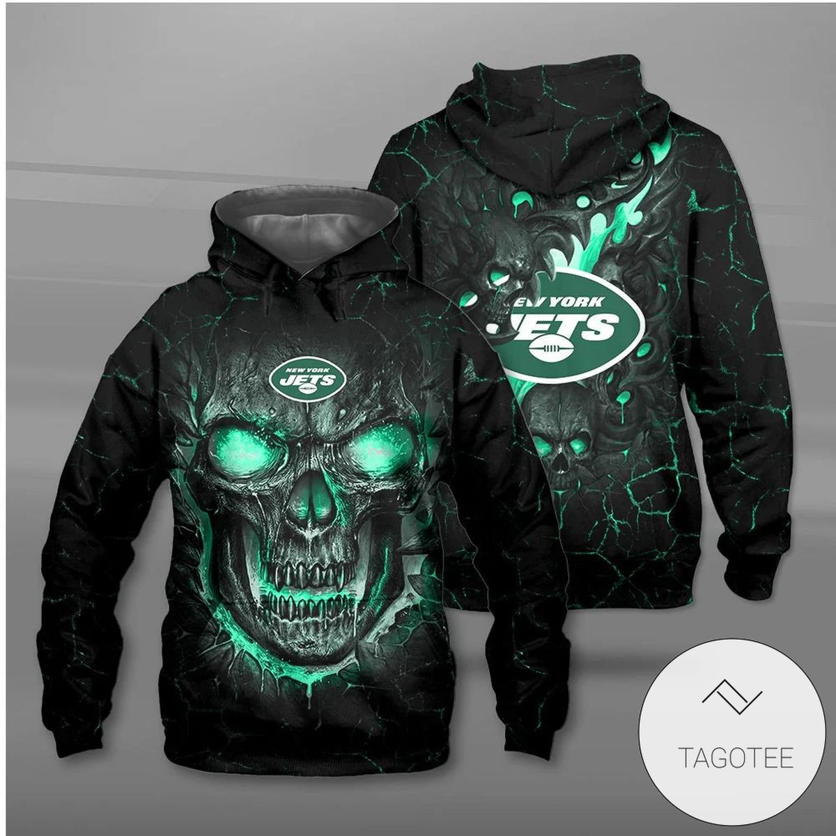 New York Jets Lava Skull Hoodie New York Jets Lava Skull Hoodie