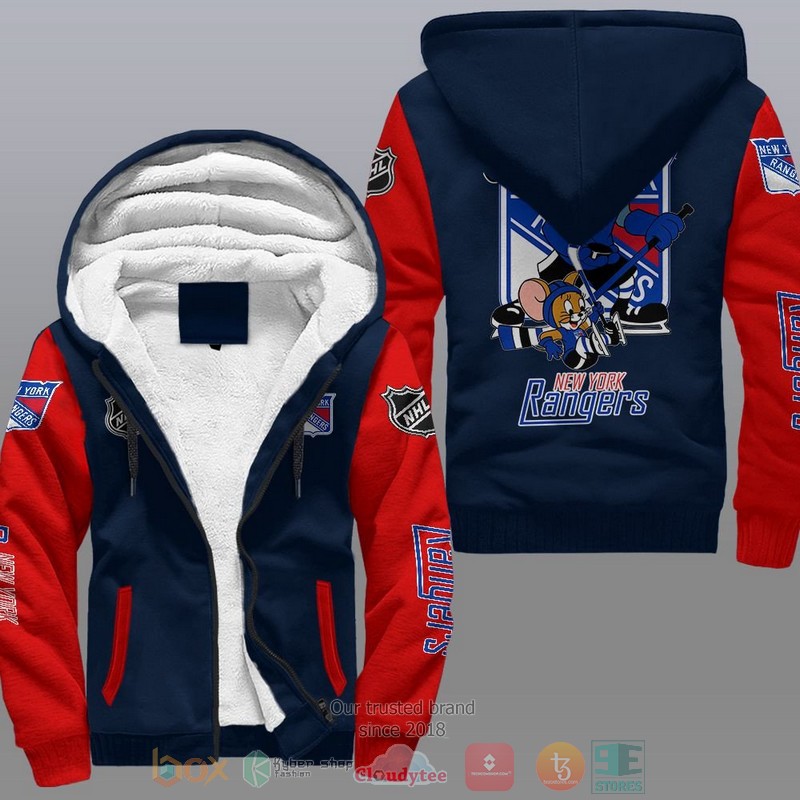 New York Rangers Nhl Tom And Jerry Fleece Hoodie New York Rangers Nhl Tom And Jerry Fleece Hoodie