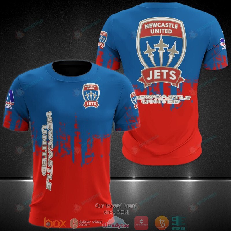 Newcastle Jets Blue Red 3D Shirt Newcastle Jets Blue Red 3D Shirt