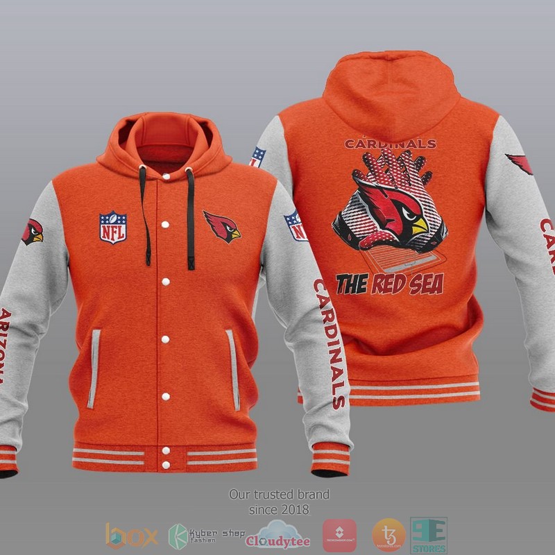 Nfl Arizona Cardinals The Red Sea Baseball Jacket Hoodie Nfl Arizona Cardinals The Red Sea Baseball Jacket Hoodie